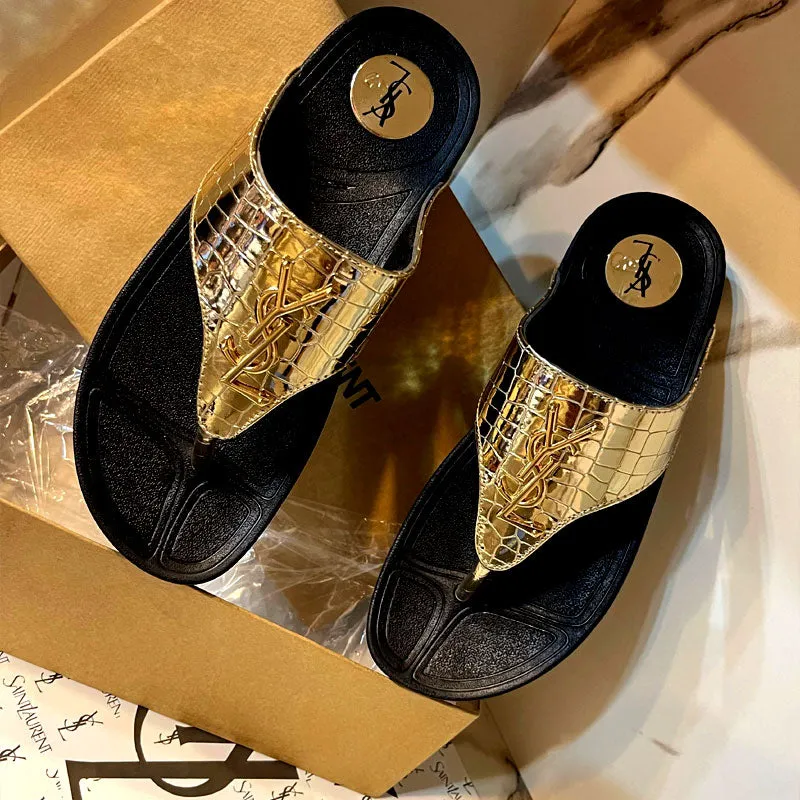 Flip Flops With Flowers On Them T Strap Platform Flip Flops Women Sandal #8779 #22