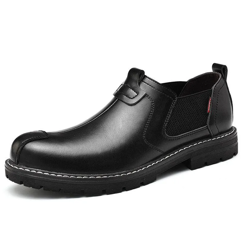 Casual leather shoes men loafers Leather Lug Sole Loafers