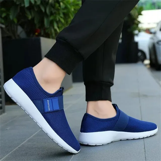 Blue Lightweight Men's Sneakers Chunky Loafers With Skirt