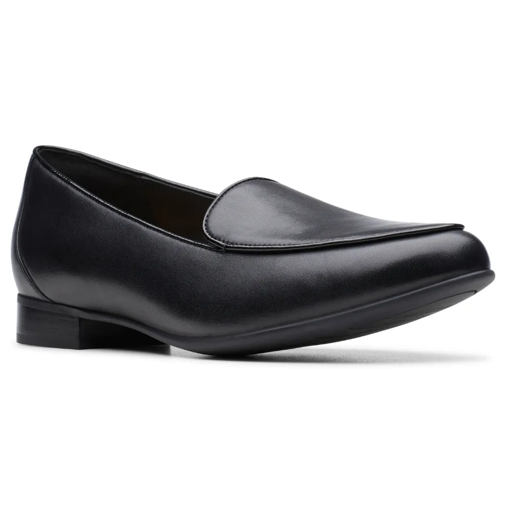 Schoolgirl Loafers Clarks Un Blush Ease Black Leather Loafer (Women's)