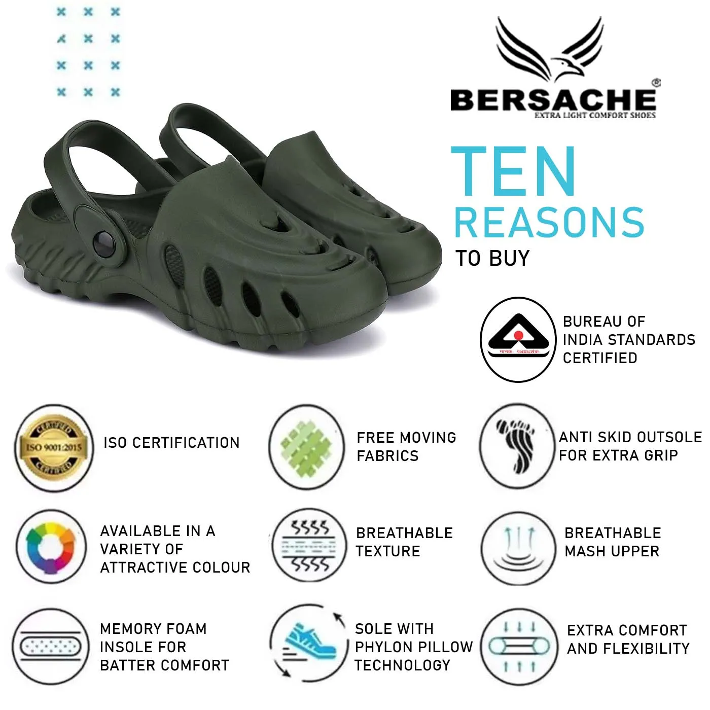 Y2k Slides Bersache Extra Soft Classic Casual with Back Strap Regular wear with Ultra Soft & Flexibility Technology Flip-Flop for Men's/ boy,s - 6009 Green)