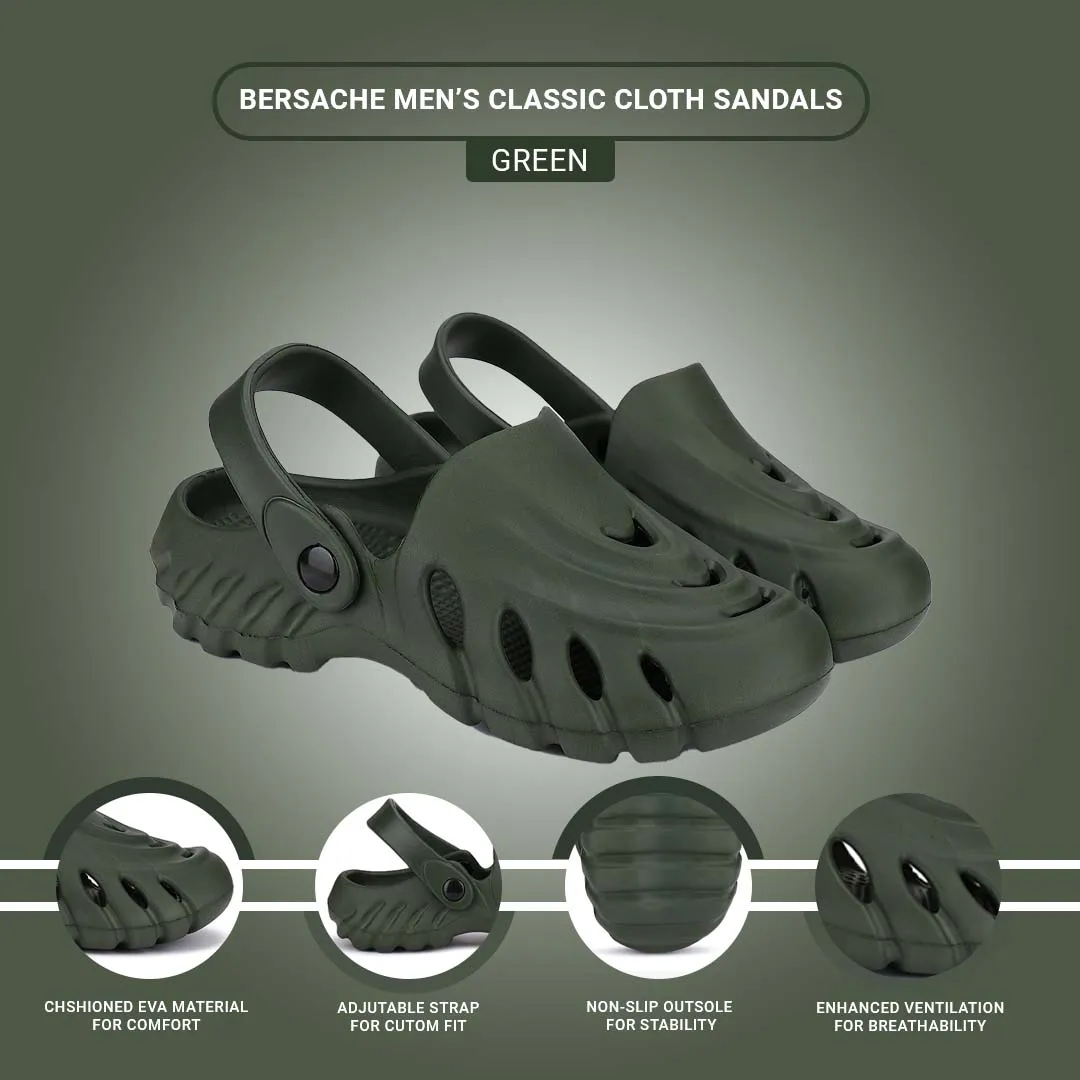 Bersache Extra Soft Classic Casual with Back Strap Regular wear with Ultra Soft & Flexibility Technology Flip-Flop for Men's/ boy,s - 6009 Green) Dream Toe Slippers