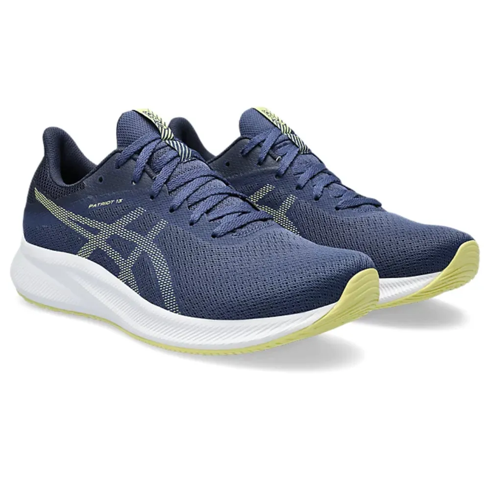 Asics Novablast Shoes ASICS Men's Patriot 13 Running Shoe (Deep Ocean/Glow Yellow)