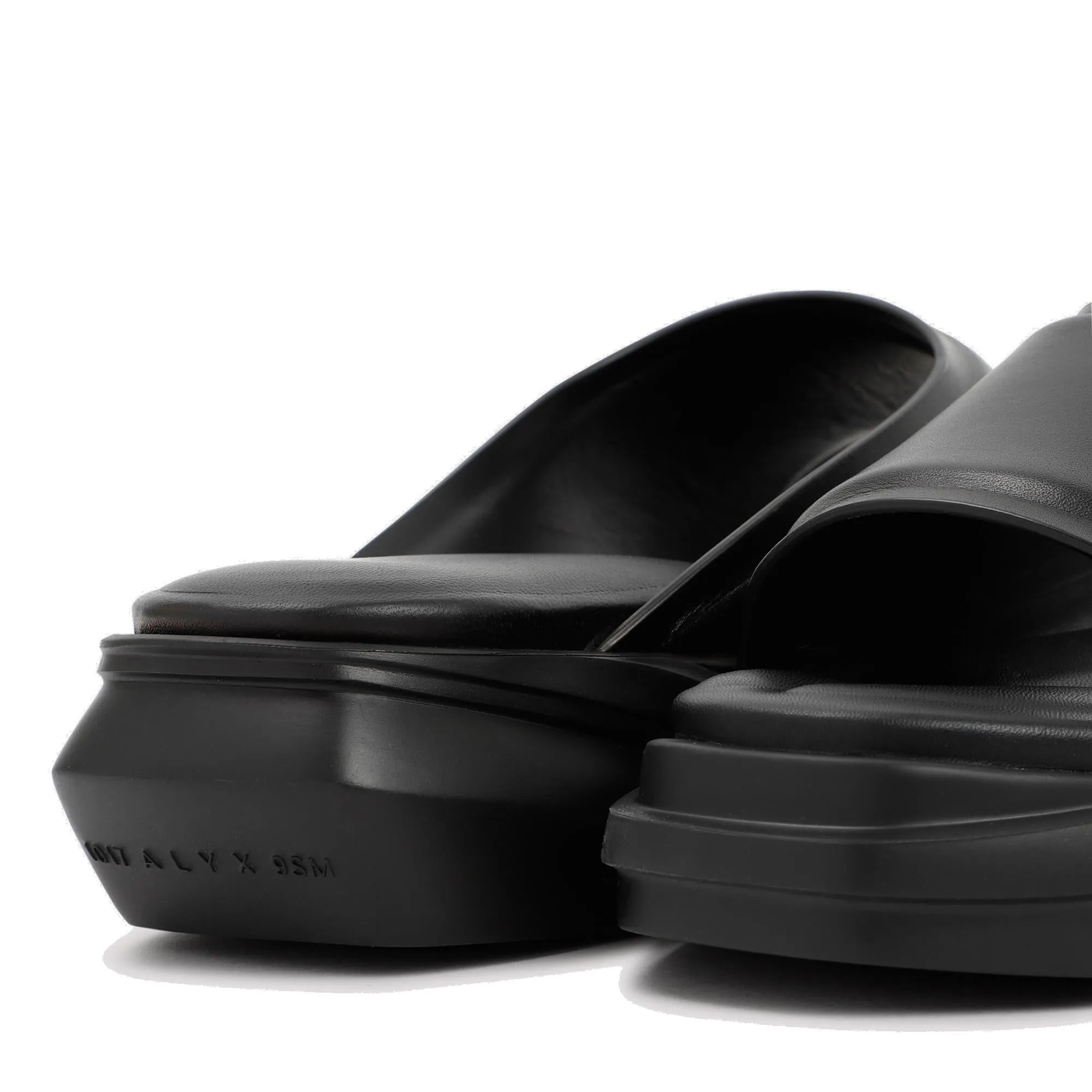 1017 ALYX 9SM Chunky Logo Embossed Slides Resort St Lucia