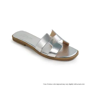 BESTIA-1C METALLIC H SANDAL - SILVER Wide Toe Box Sandals
