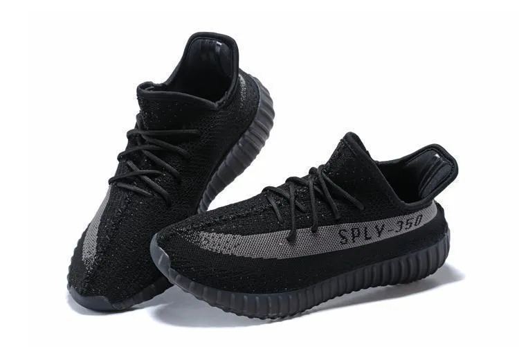 Adidas Flower Embroidered Shoes Adidas YEEZY BOOST 350 V2 'Black Grey' Shoes Men Women Sneaker Sale All Size US 7-11