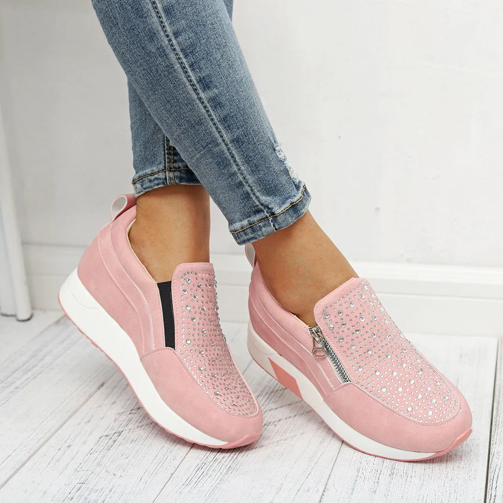 Women Sneakers Female Knitted Vulcanized Shoes Women Ankle Flats Sneakers Fort Dodge