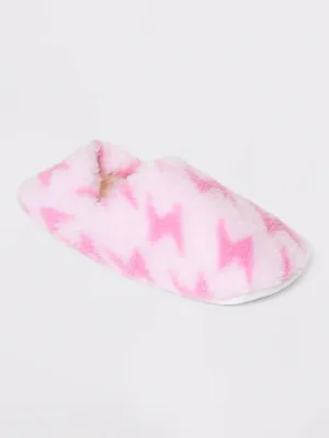 Tinkerbell Costume Slippers Women's Printed Faux Fur Slippers,Pink