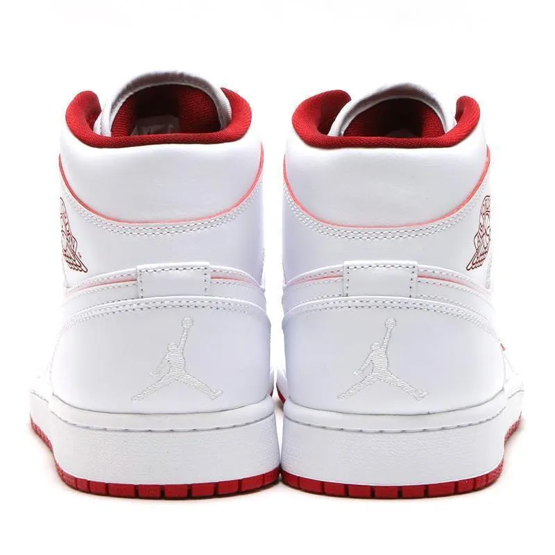 Best Asics Shoes For Cushioning Nike Air Jordan 1 Mid White Red  Shoes Basketball Men !!! CYBER MONDAY SALE !!!