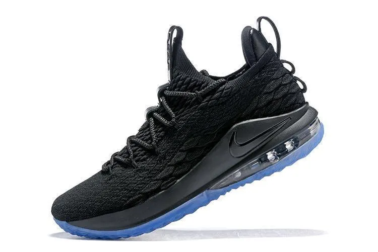 Nike Lebron XV 15 Low EP Black Blue Men Shoes !!! CYBER MONDAY SALE !!! Best Running Shoes Of Asics