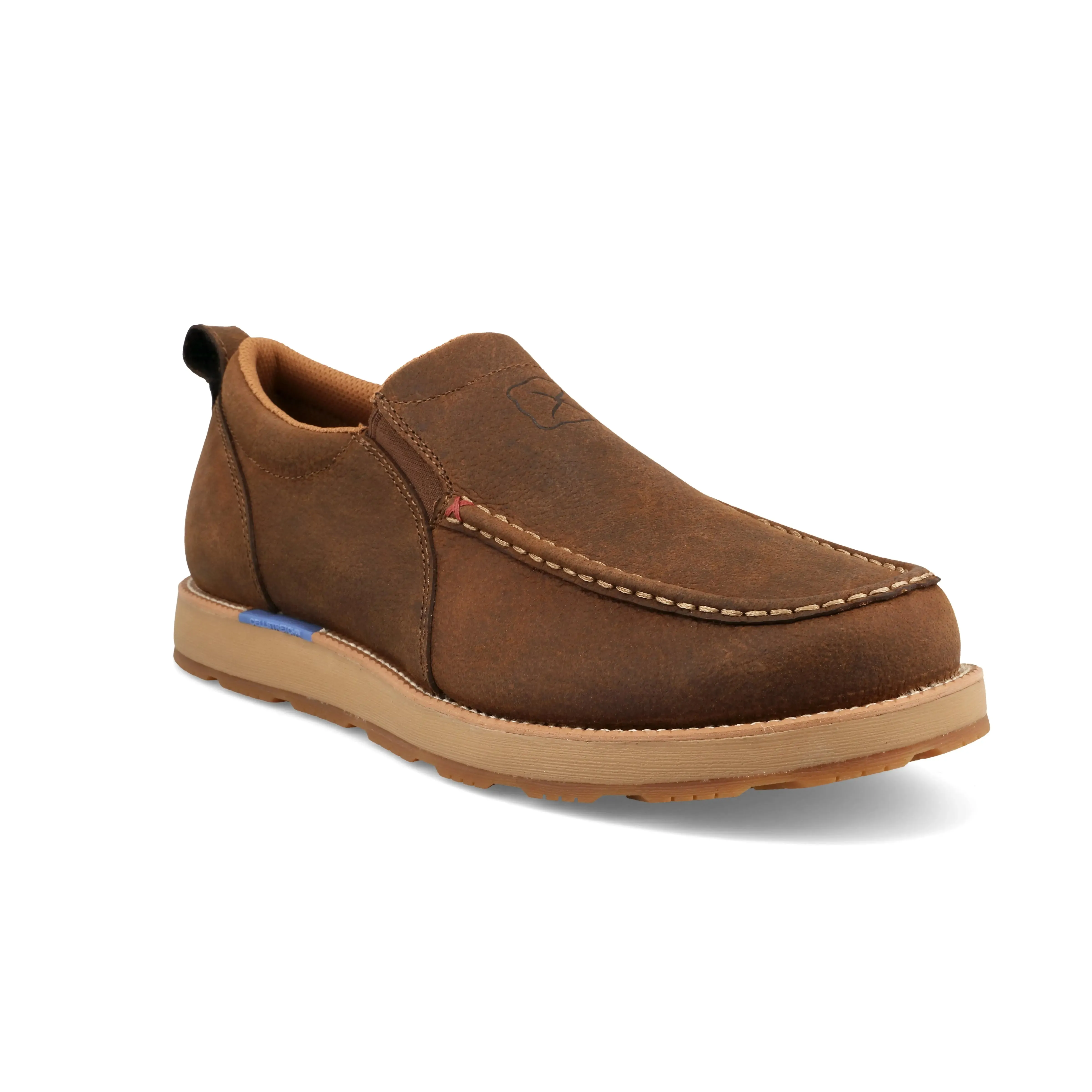 Men's Twisted X CellStretch Wedge Sole Slip-On  Built for Comfort & Durability Work Boots Steel Toe