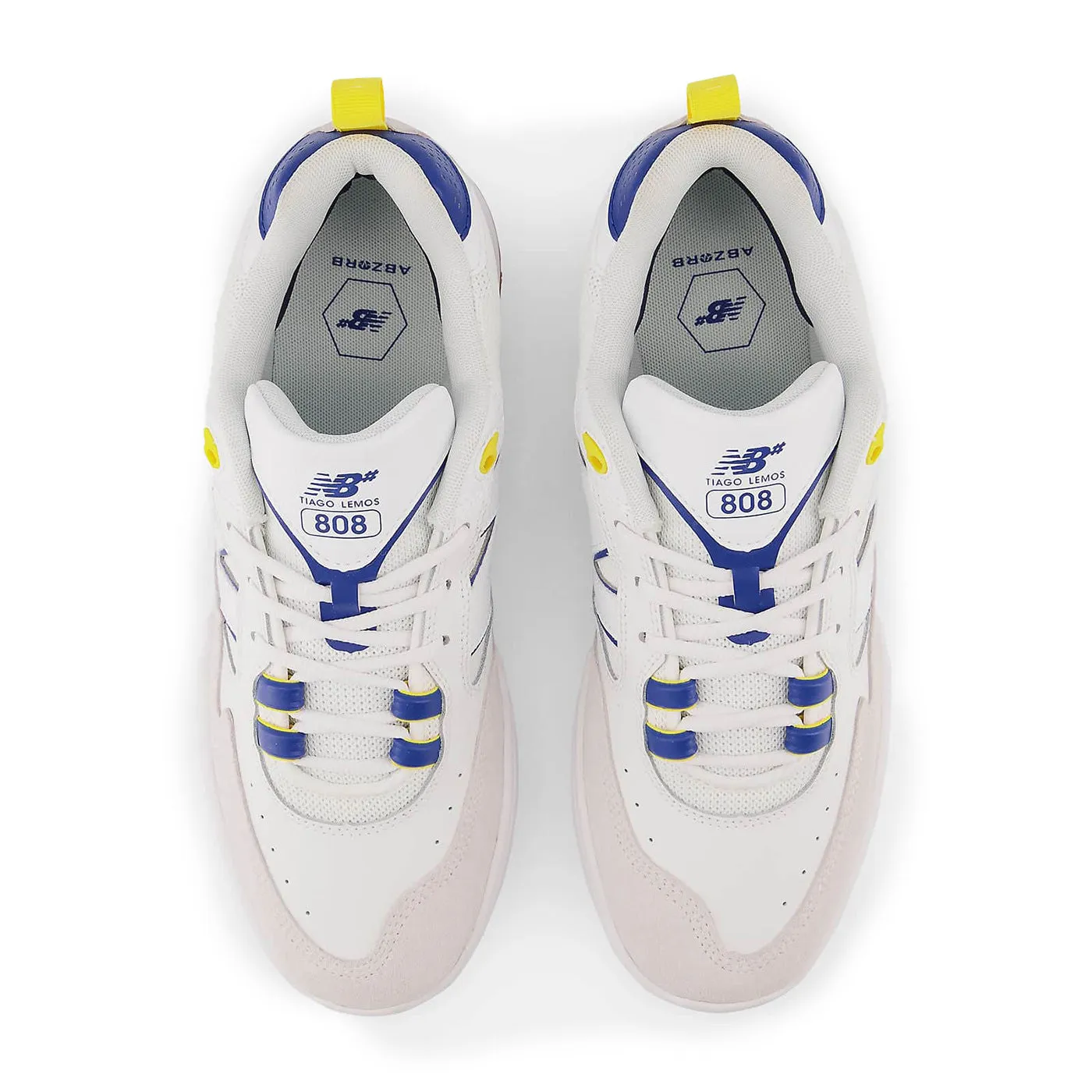 New Balance Numeric 808 Tiago Shoes - White / Blue Ladies New Balance Tennis Shoes