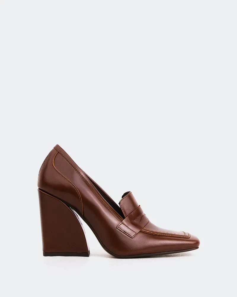 Wedge Penny Loafers Jardins Chestnut Leather