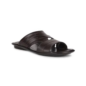 Straw Slides Coolers Casual Brown Toe Ring Slippers For Men COOL99-92 By Liberty