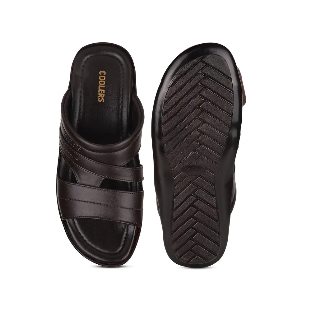 Ghost Spider Slippers Coolers Casual Brown Toe Ring Slippers For Men COOL99-92 By Liberty