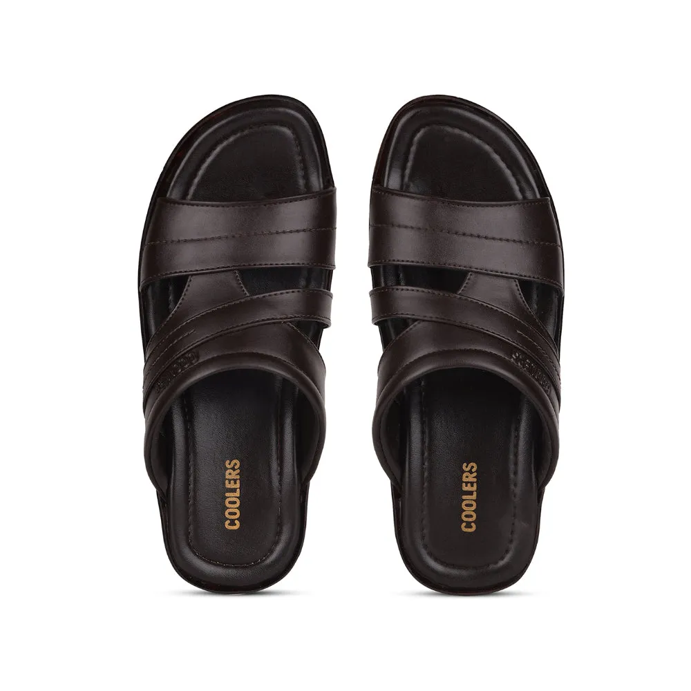 Replica Slippers Coolers Casual Brown Toe Ring Slippers For Men COOL99-92 By Liberty