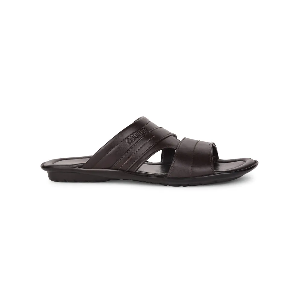 Coolers Casual Brown Toe Ring Slippers For Men COOL99-92 By Liberty Ballet Slippers Clipart