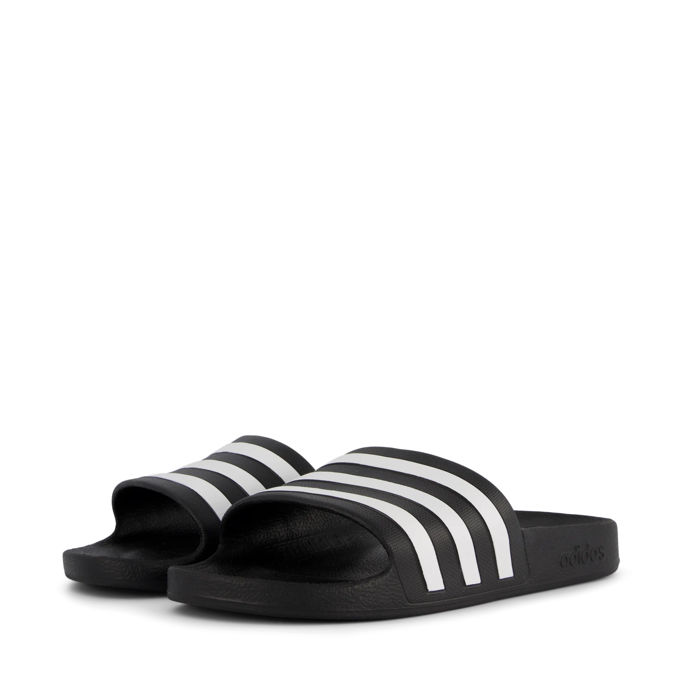 Adilette Aqua Slides Core Black / Cloud White / Core Black 80's Style Flip Flops