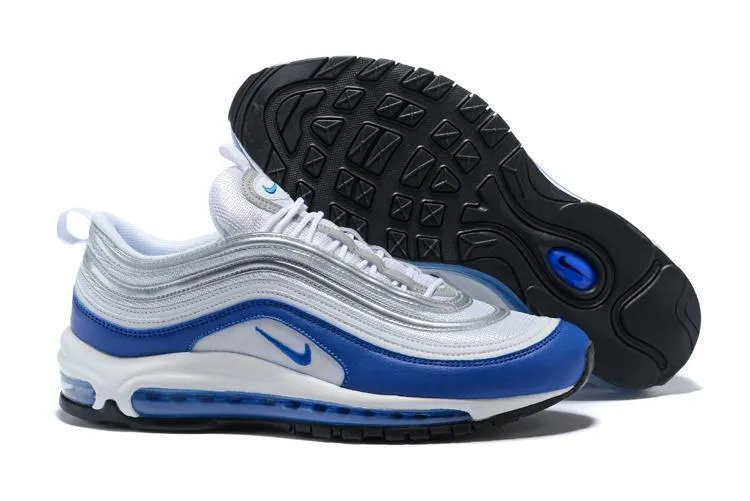Nike Air Max 97 White Royal Silver Blue Shoes Sale Men Size US 7-11 Asics Shoes 4e