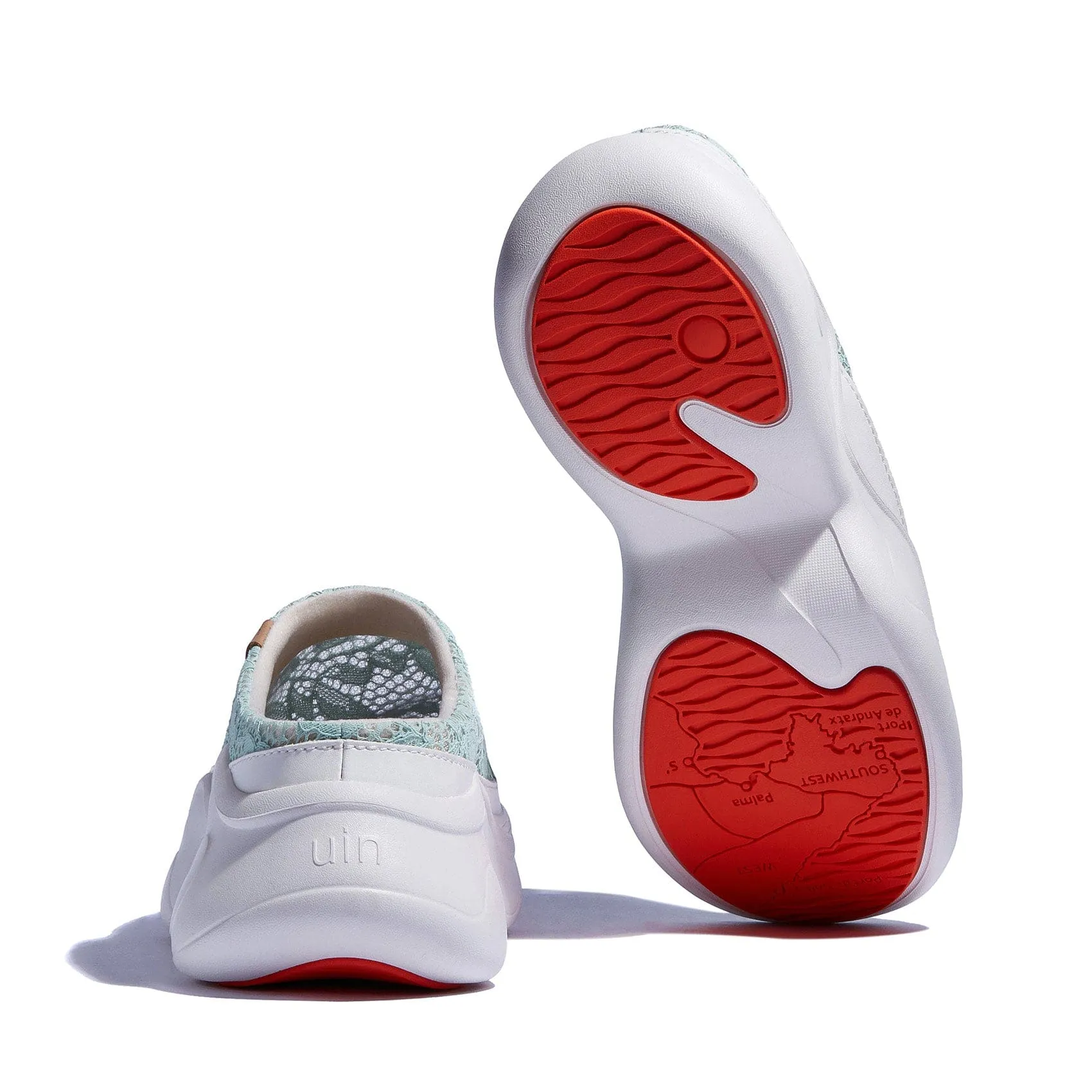 Wonderland Green Palma VI Women Backless Slip On Tennis Shoes