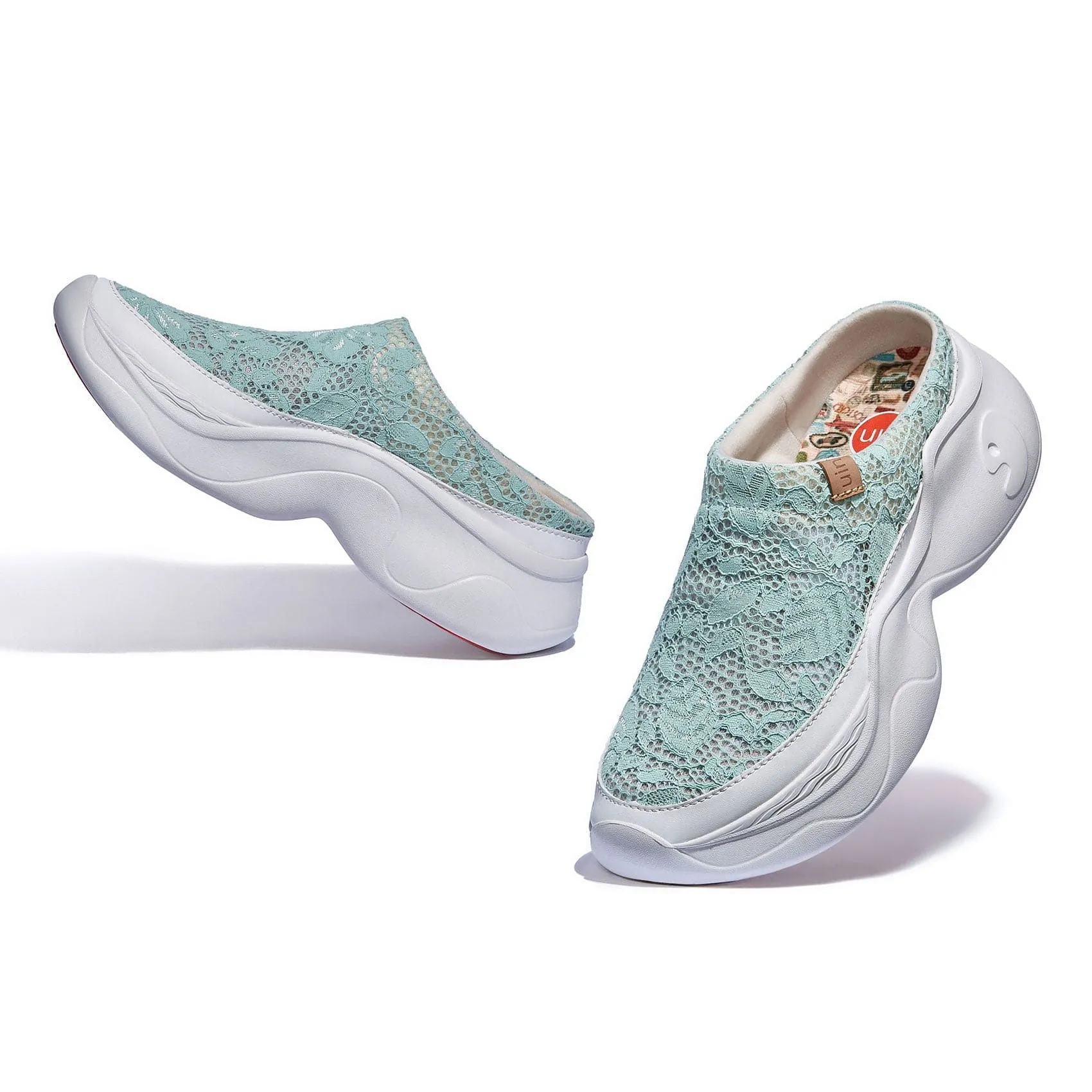 Wonderland Green Palma VI Women Slip Ons Slip On Gym