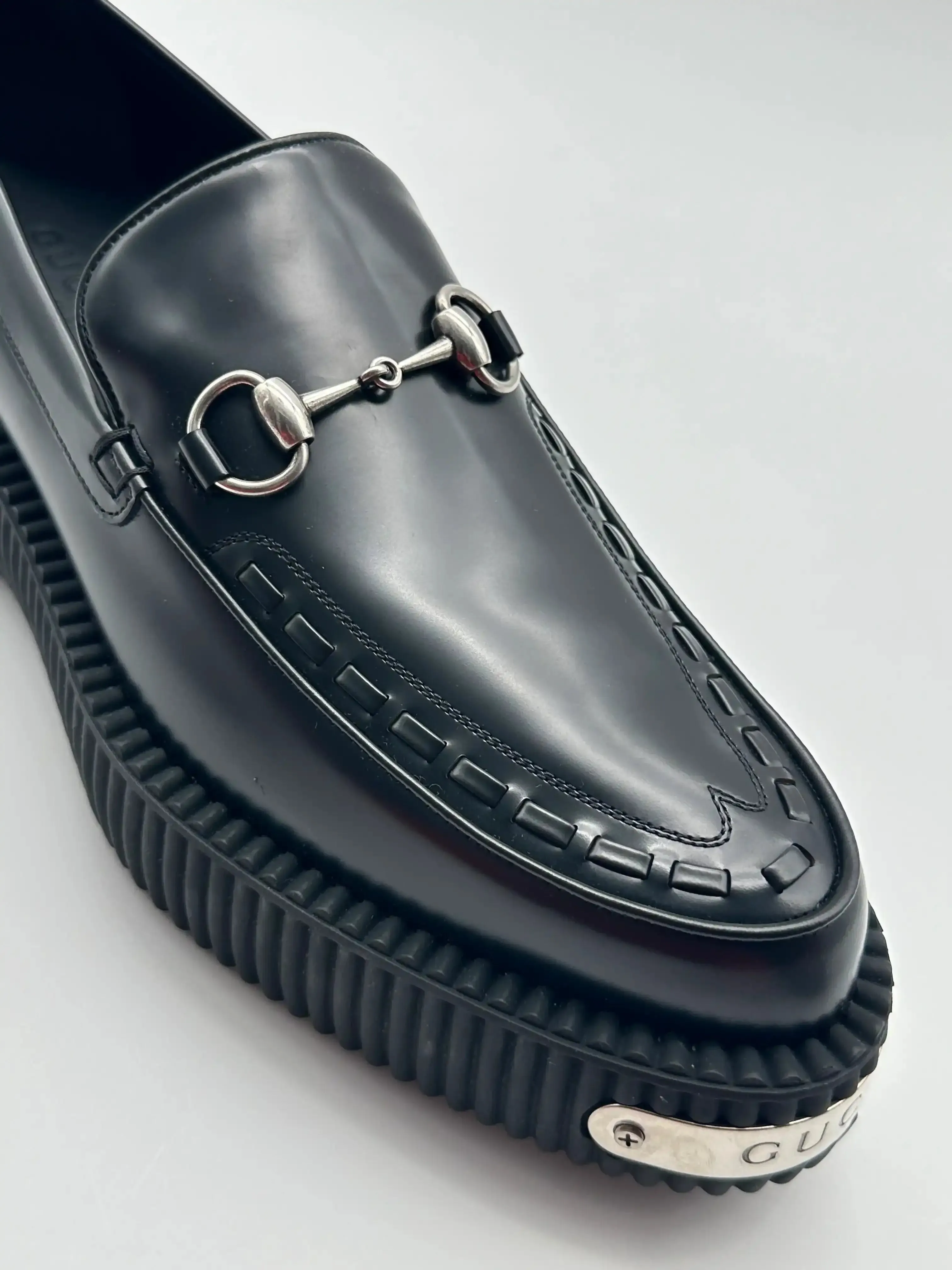 Embellished Loafers Creeper Platform