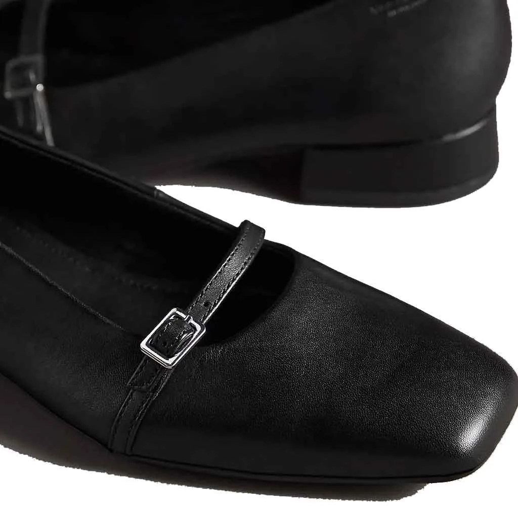 Debbi Mary Jane - Black Flat Shoes That Look Like Heels