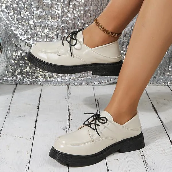 Loafers Bow Women's Casual Lace-Up Two-Wear Flat Loafers 22797487S