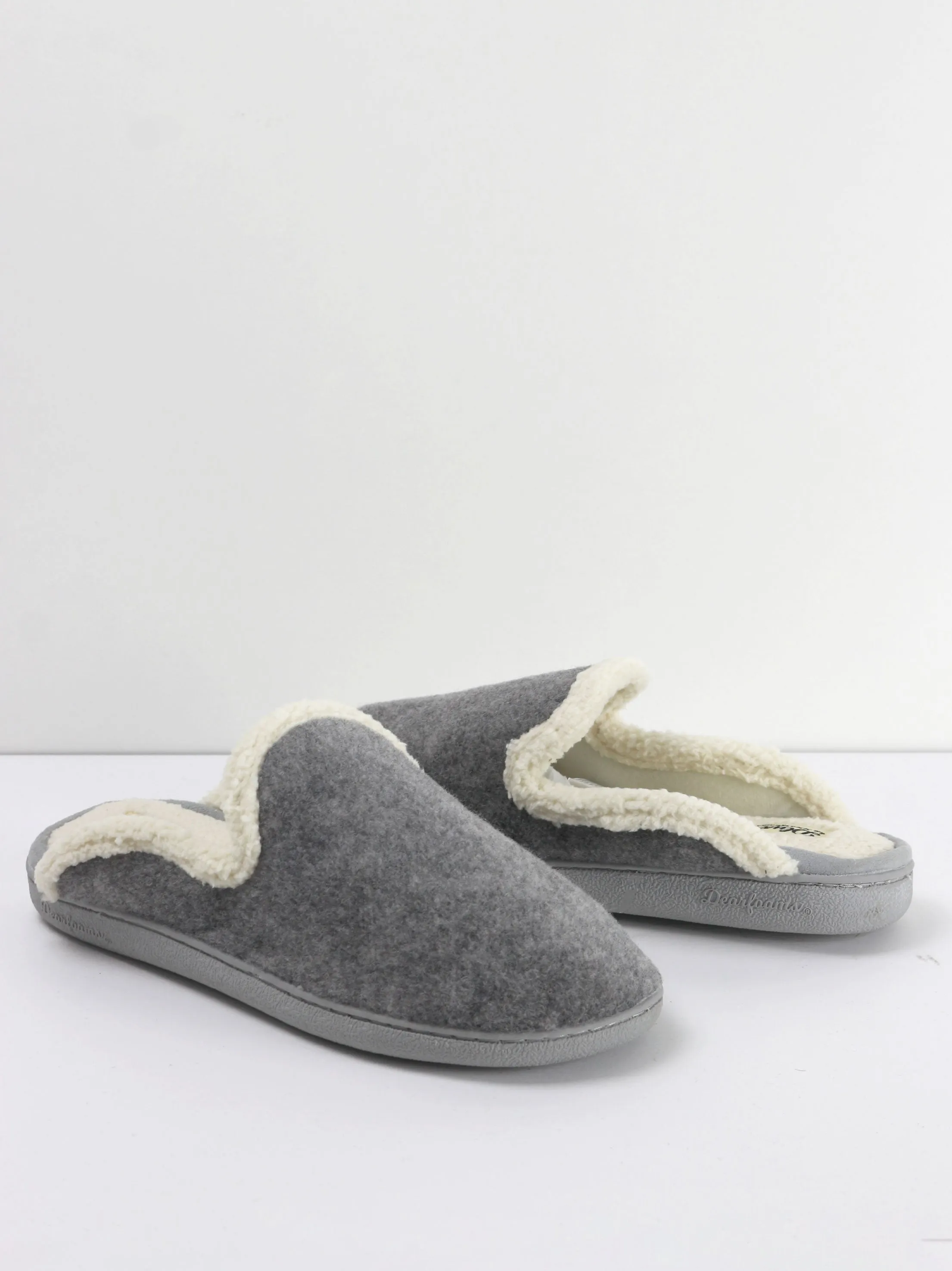 Women's Wool Inside Plain Slippers,Grey Arizona Slide Sandals
