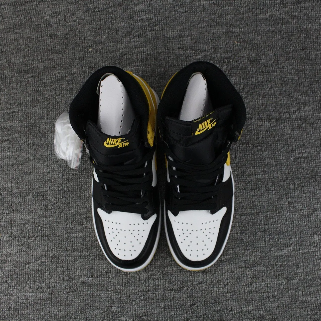 Athletic Shoe Asics Nike Air Jordan 1 High Retro OF 6 Ring White Black Yellow Shoes Basketball Men Size US 7 - 13