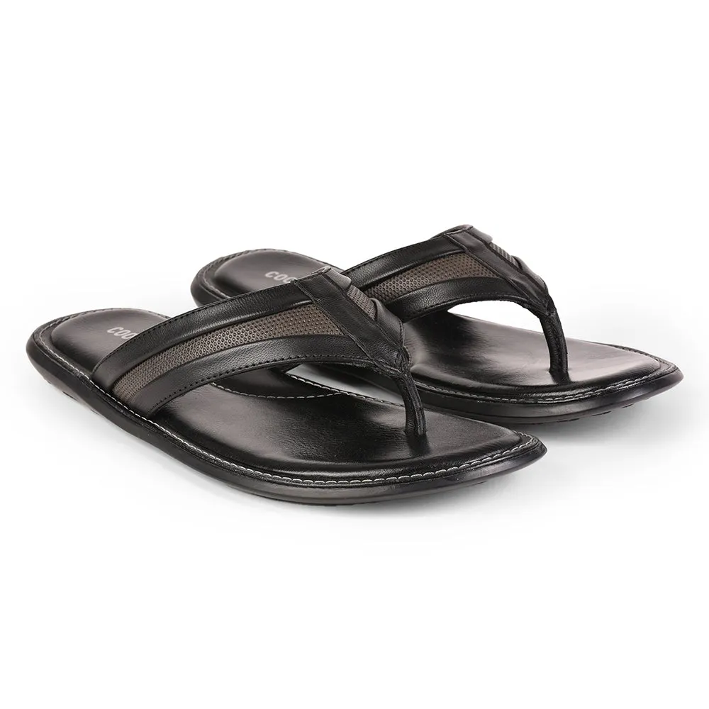 Coolers By Liberty JPL-18 Casual Black Slippers For Men Plant Slippers