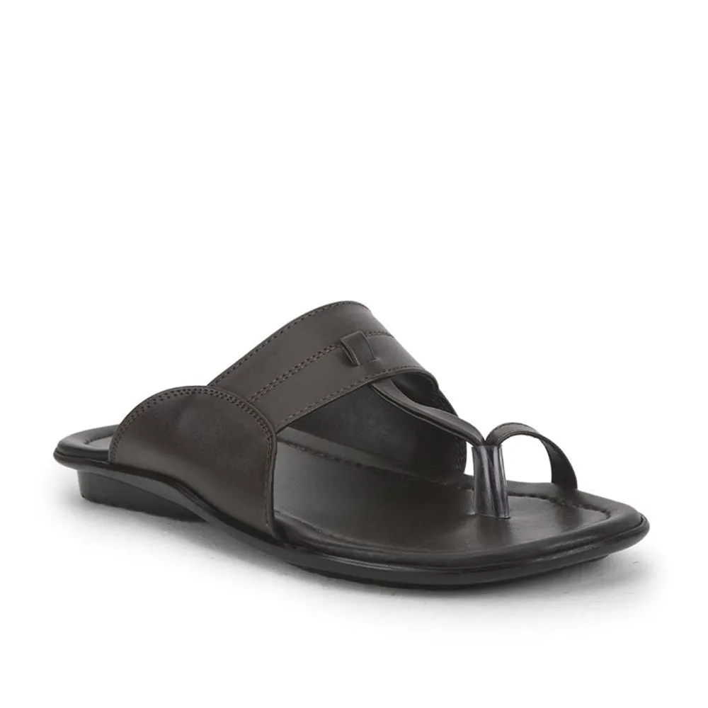 Coolers Casual Brown Toe Ring Slippers For Men COOL99-402 By Liberty Slippers Wide Toe Box