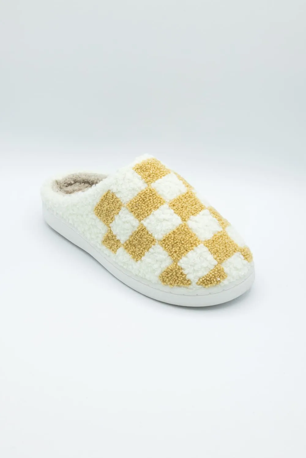 Means Slippers MIA Checker Slippers for Women in Oatmeal | GS1412401-OCC