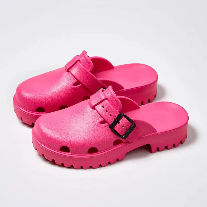 Grounded Slippers Comwarm New Heels Clogs Women EVA Sandals Platform Mules