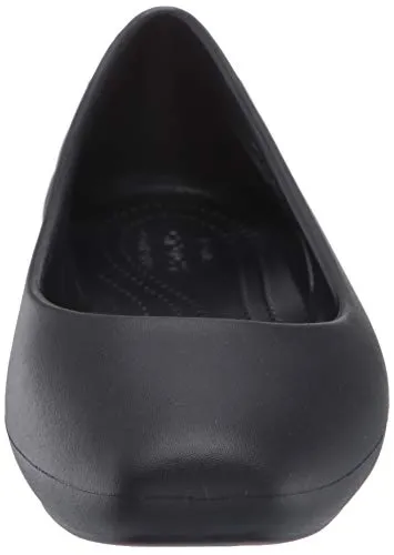 Crocs Women's Sloane Flat Shoe, Black, 8 M US Big 5 Work Boots