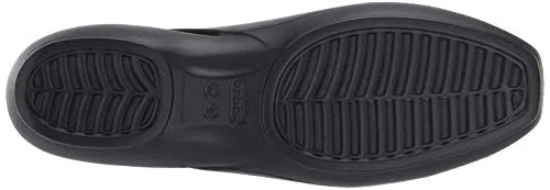 Work Boots Close To Me Crocs Women's Sloane Flat Shoe, Black, 8 M US