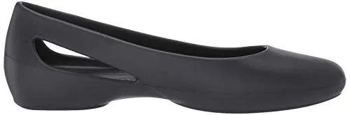 Work Boots Shop Crocs Women's Sloane Flat Shoe, Black, 8 M US