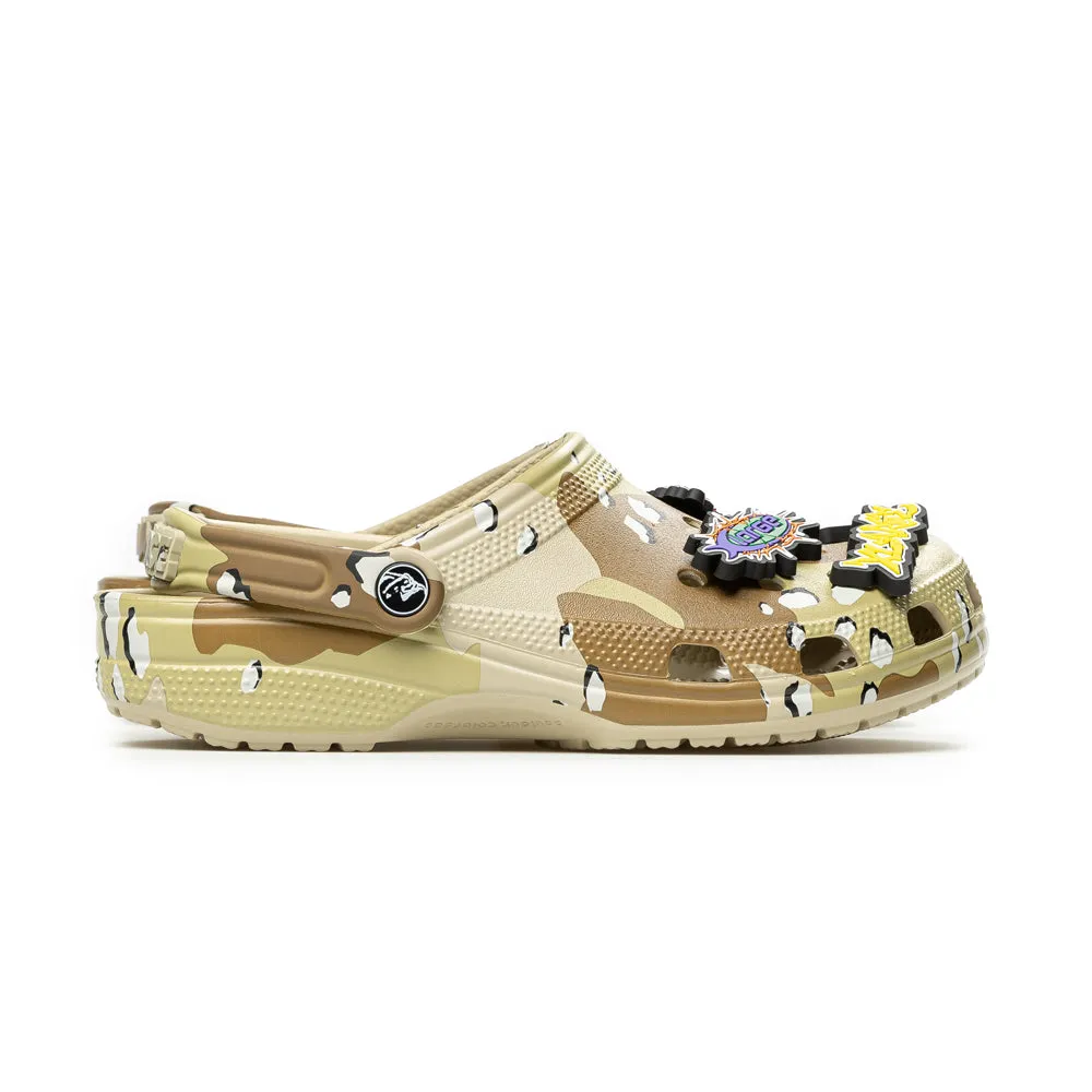 Crocs x XLARGE Classic Clog | Desert Camo Wedge Thong Sandals
