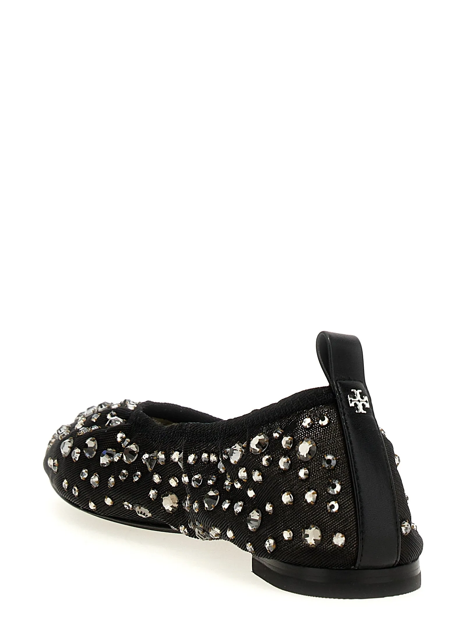 Flat Dress Shoes Ladies Crystal Flat Shoes Nero