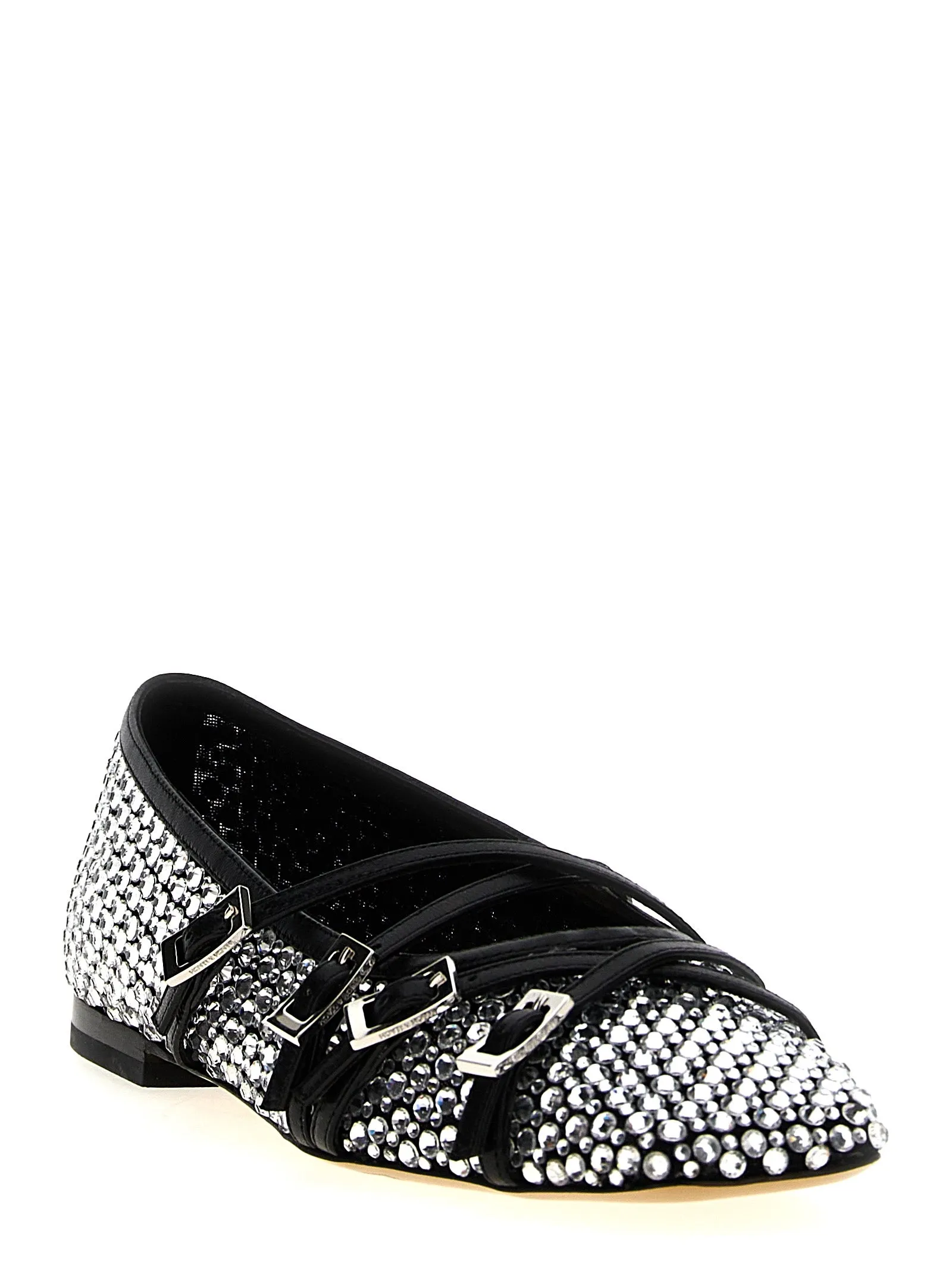 Crystal Net Flat Shoes Nero Most Supportive Running Shoes For Flat Feet