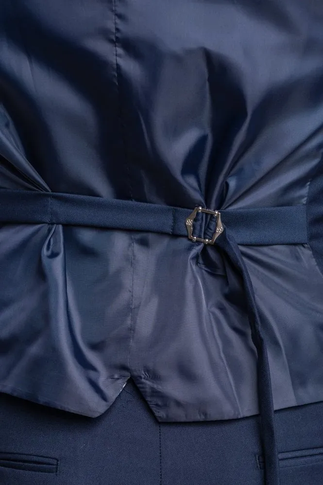 Best Work Boots To Keep Feet Cool Men's Slim Fit Waistcoat - JEFFERSON Navy - Navy Blue