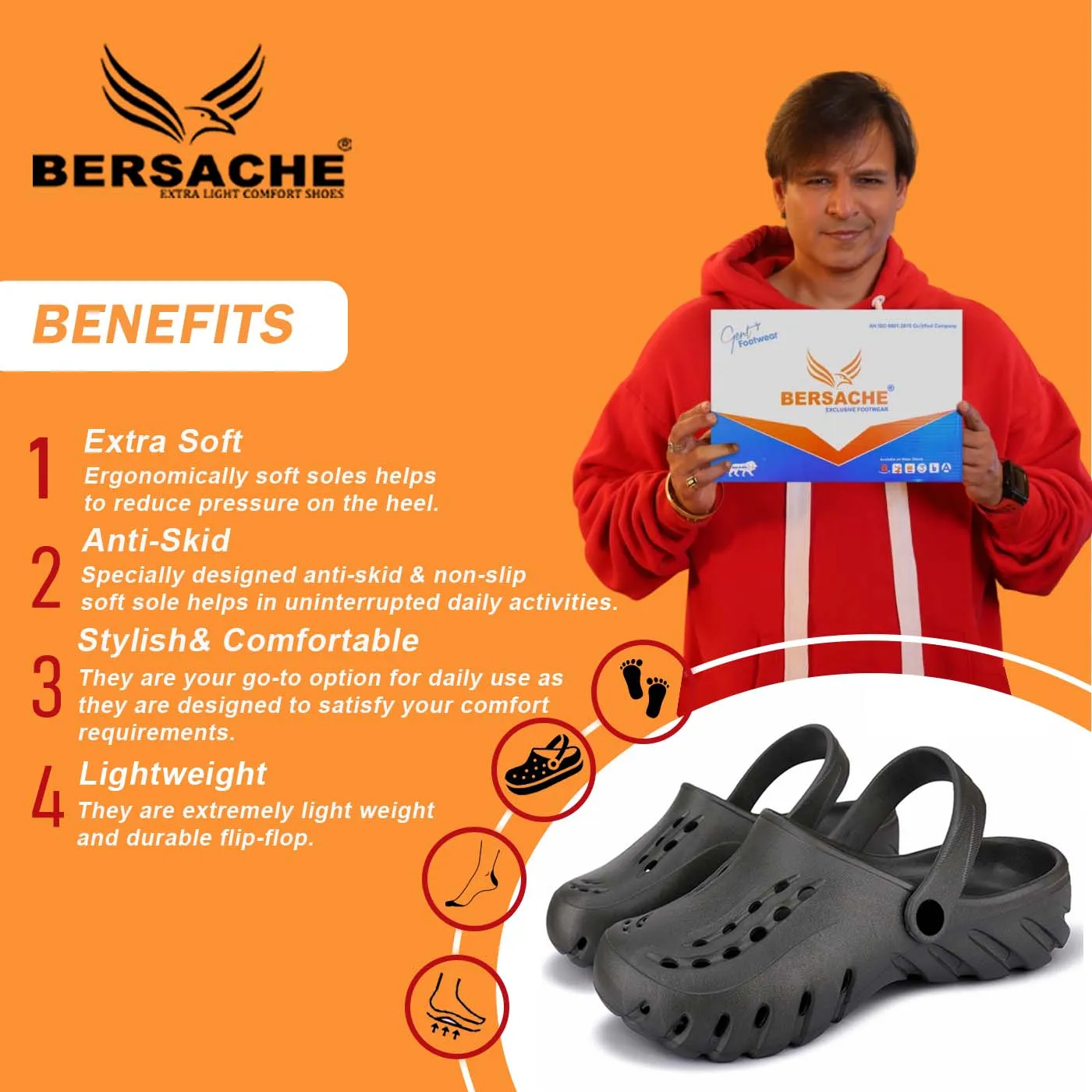 Book Lover Slippers Bersache Extra Soft Classic Casual with Back Strap Regular wear with Ultra Soft & Flexibility Technology Flip-Flop for Men's/ boy,s - 6013 (Black)