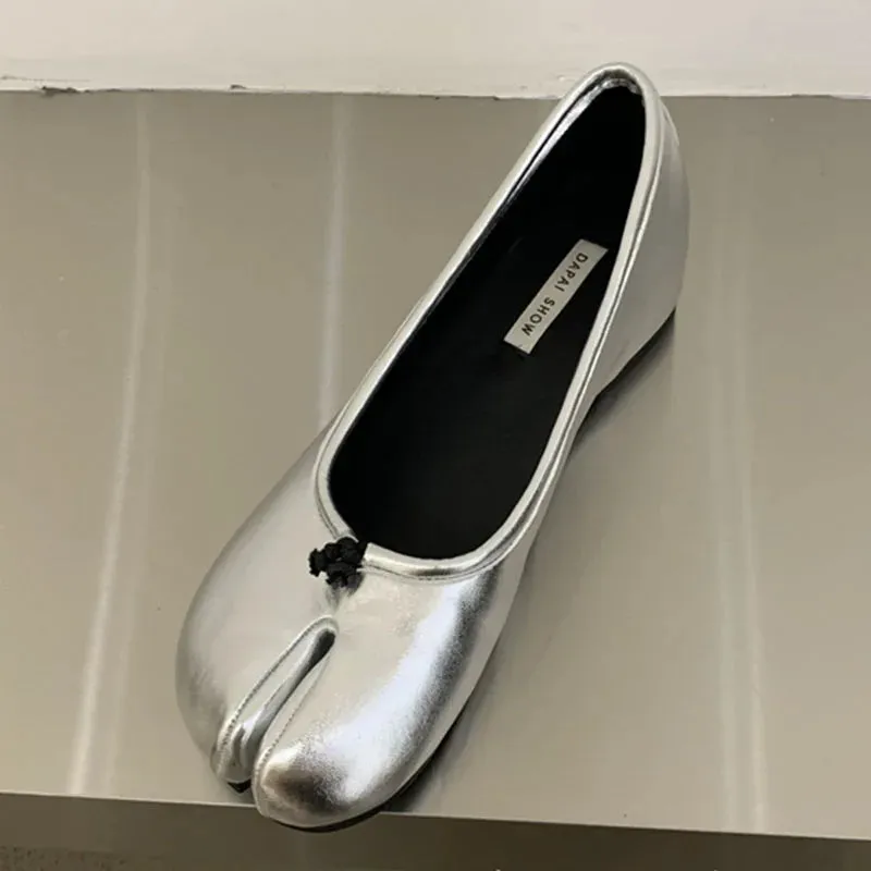 Yankee Loafers DAIIIBABYYY  -  2024 Autumn New Brand Women Flat Shoes Fashion Split Toe Bottom Loafers Ladies Casual Microfiber Leather Comfy Flats New Shoes