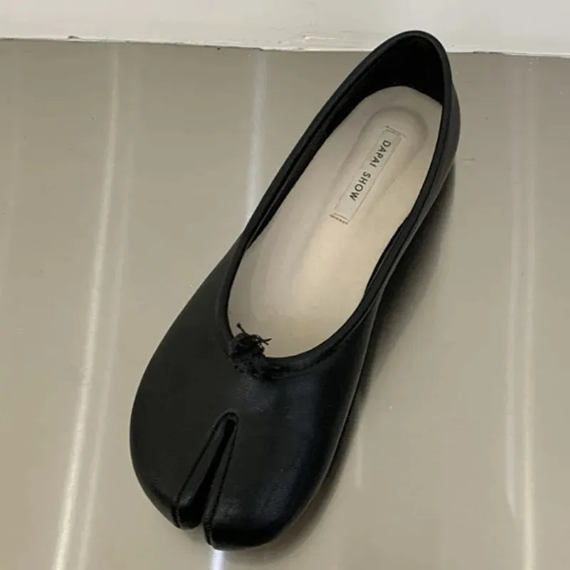 Johnston And Murphy Loafers With Tassels DAIIIBABYYY  -  2024 Autumn New Brand Women Flat Shoes Fashion Split Toe Bottom Loafers Ladies Casual Microfiber Leather Comfy Flats New Shoes