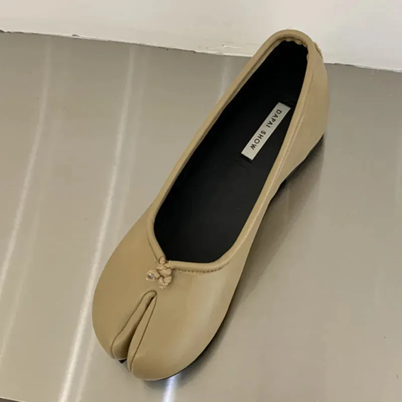 DAIIIBABYYY  -  2024 Autumn New Brand Women Flat Shoes Fashion Split Toe Bottom Loafers Ladies Casual Microfiber Leather Comfy Flats New Shoes Giorgio Brutini Shoes Loafers