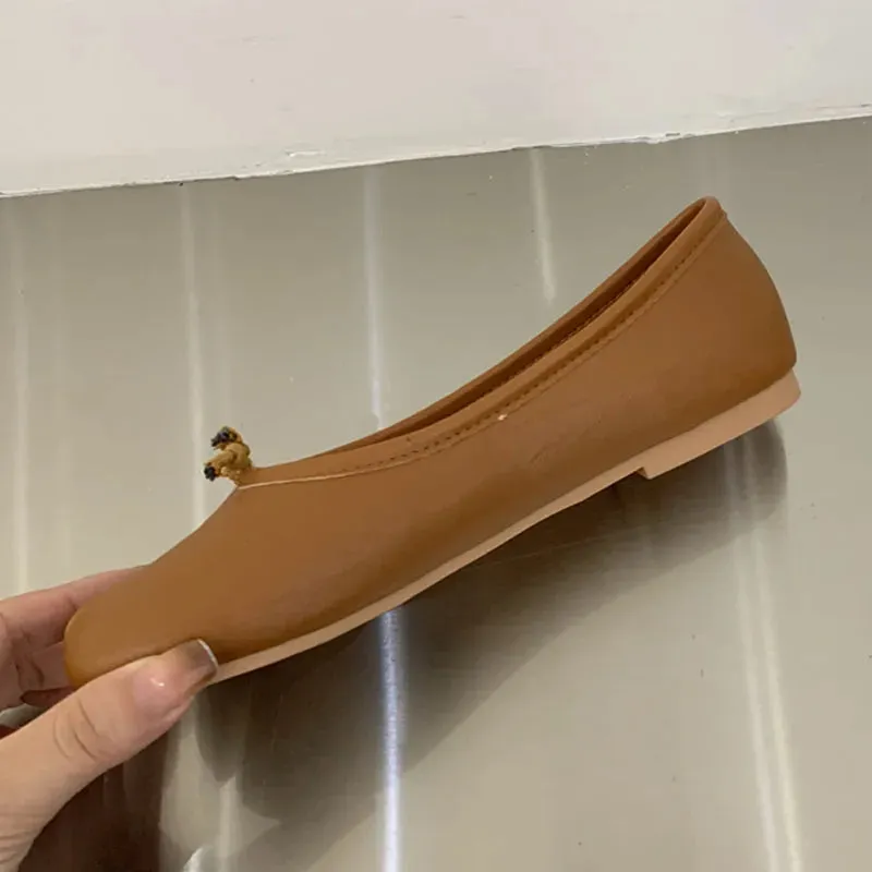 DAIIIBABYYY  -  2024 Autumn New Brand Women Flat Shoes Fashion Split Toe Bottom Loafers Ladies Casual Microfiber Leather Comfy Flats New Shoes Suede Lug Sole Loafers