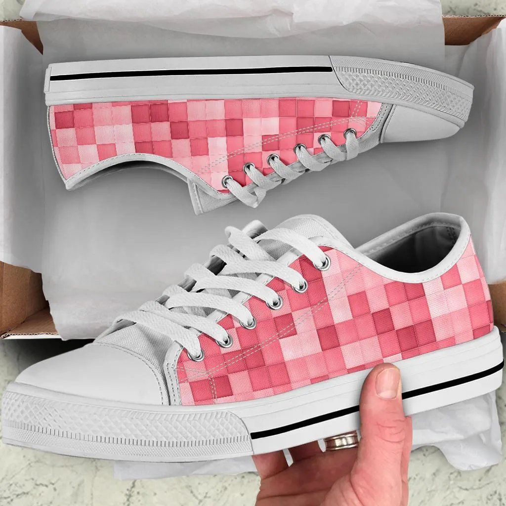 Custom Sneakers - Pink Checks Chuck Taylor All Star Sneakers