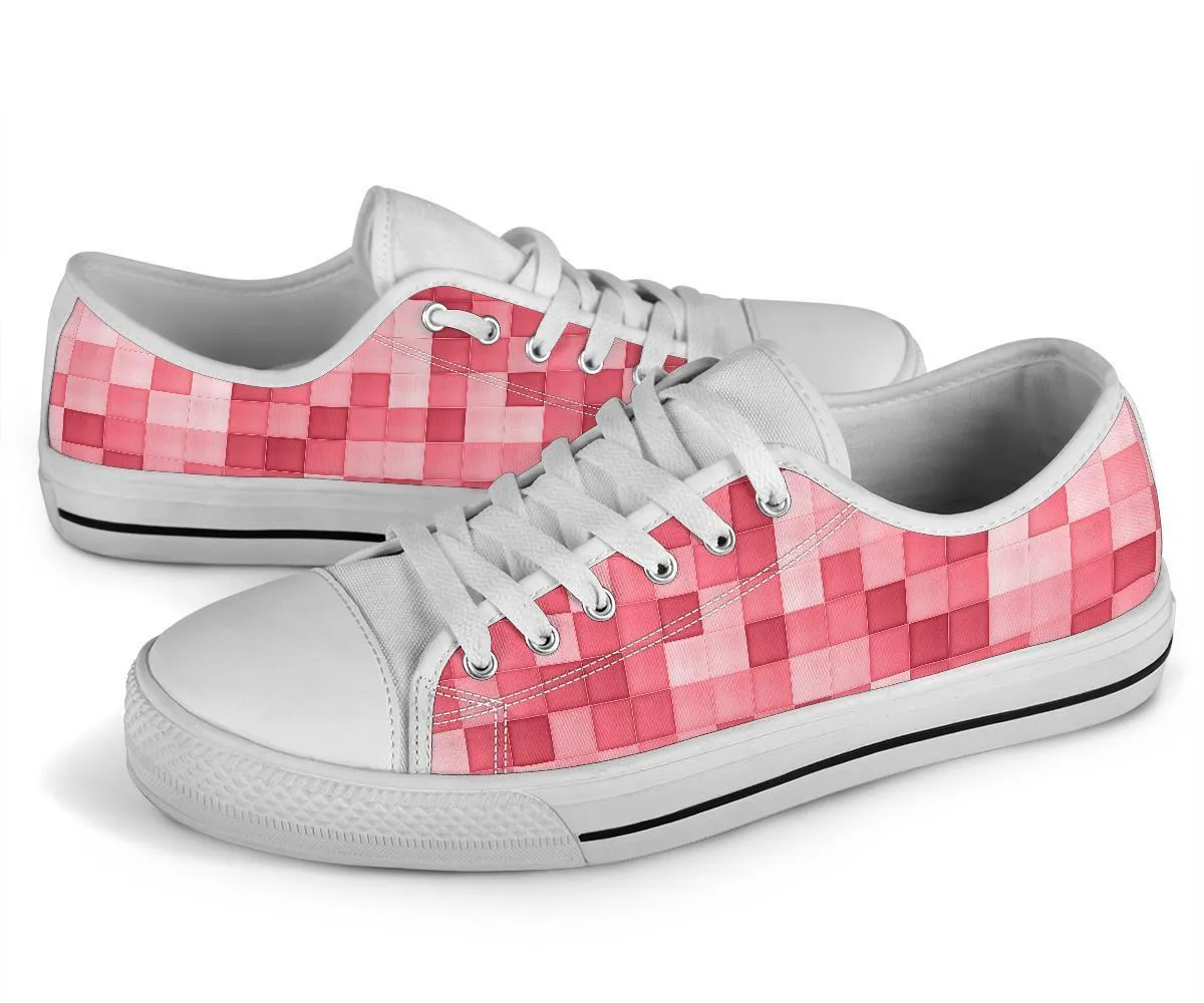 Cool Running Sneakers Custom Sneakers - Pink Checks