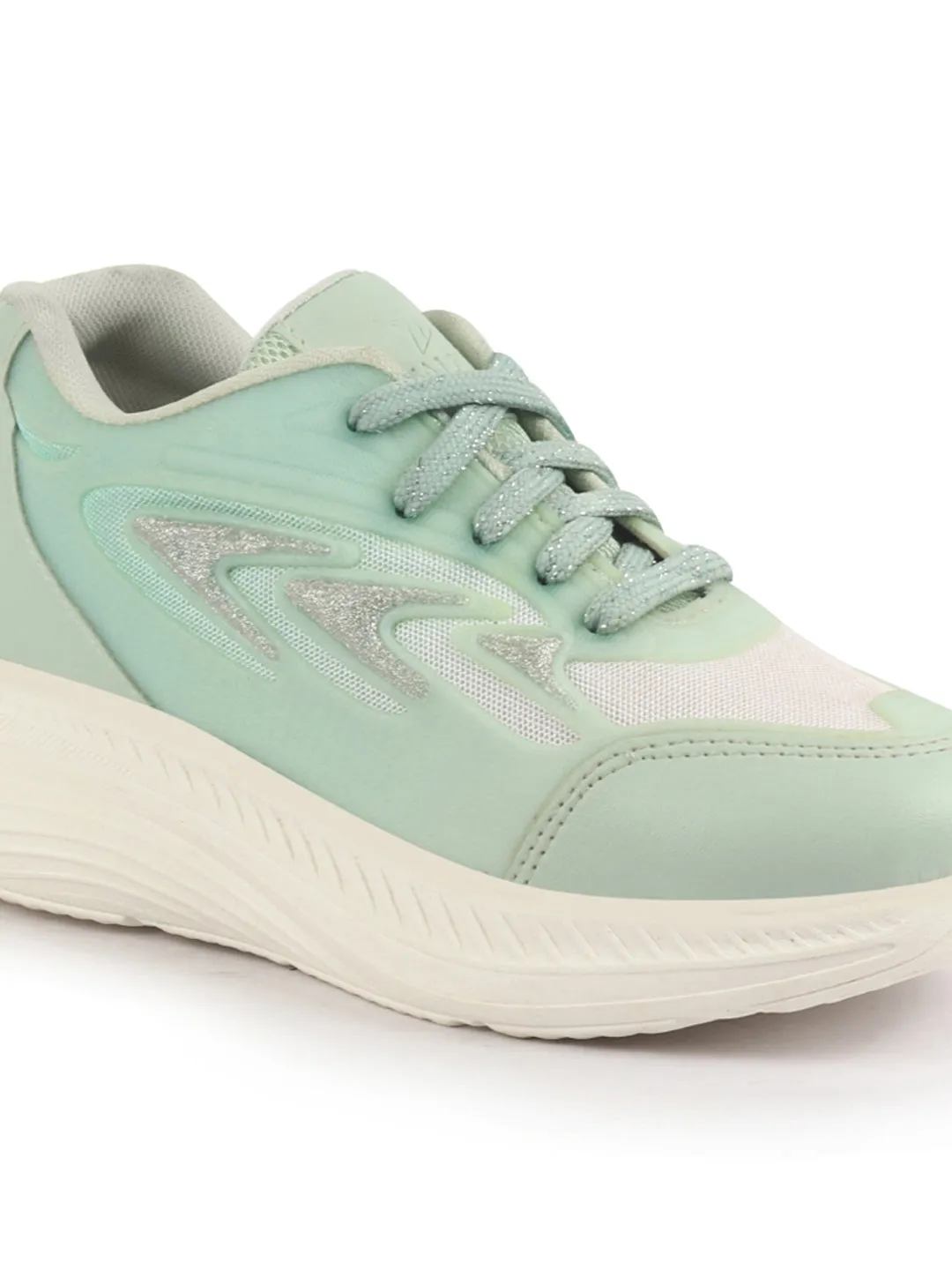 Fashion Sneakers Women Glittery Shiny Chunky Casual Sneakers Lightweight and Comfortable Lace-Up Shoes Memory Cushioned Footbed Insole