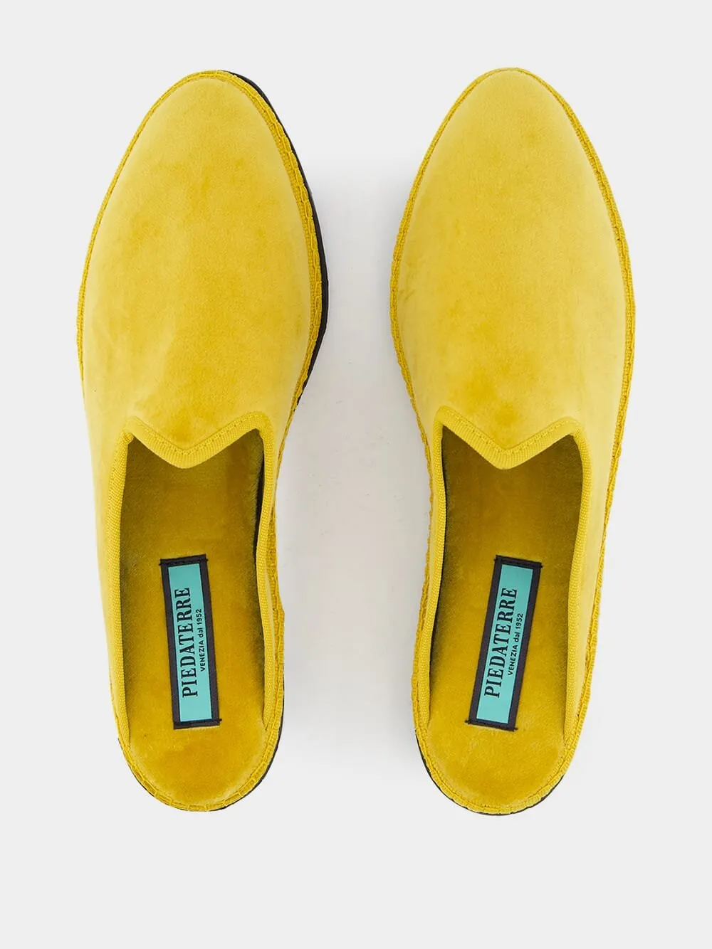 Horsebit Loafers DandyCotton Velvet Yellow Slippers